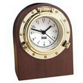 Nautical Desk Clock. Elegantly Finished North American Hardwood.